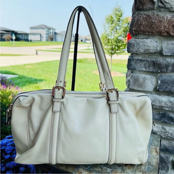 Gucci Britt Medium Ivory Calfskin Leather Boston Satchel Handbag - Picture 5 of 12